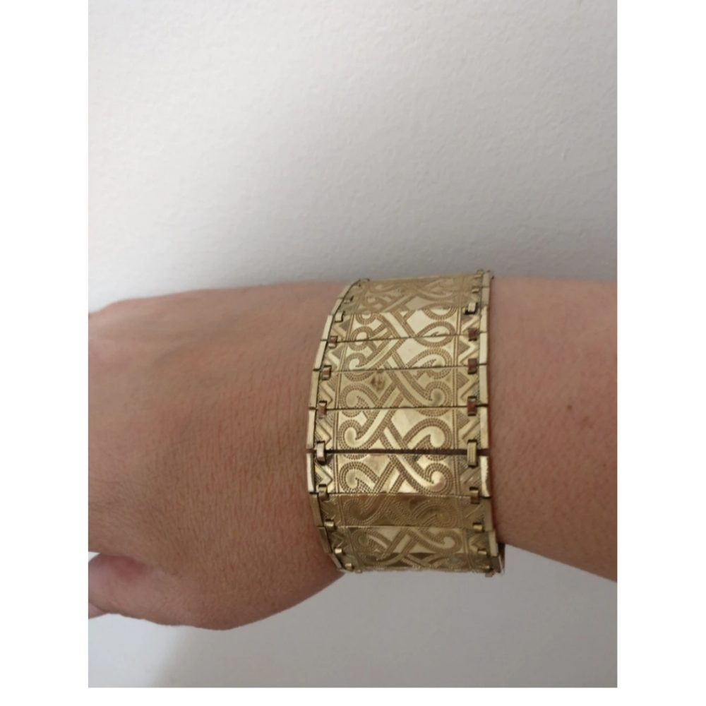 🇨🇦 Antique rolled gold bracelet by KJAG - Picture 4 of 8